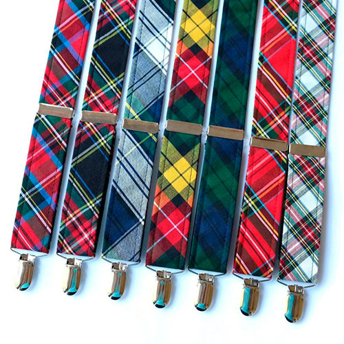 Подтяжки с узором tartan