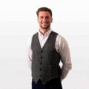 2Картинка Hatman of Ireland Donegal Waistcoat Grey Sault & Paper