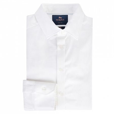 White Garvagh Slim Fit Formal Shirt 