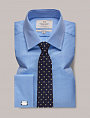 Hawes & Curtis Herringbone Blue Double Cuff 