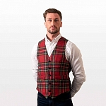 Картинка Hatman of Ireland Pure New Wool Waistcoat Royal Stewart
