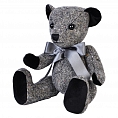 Grey Donegal Tweed Teddy Bear