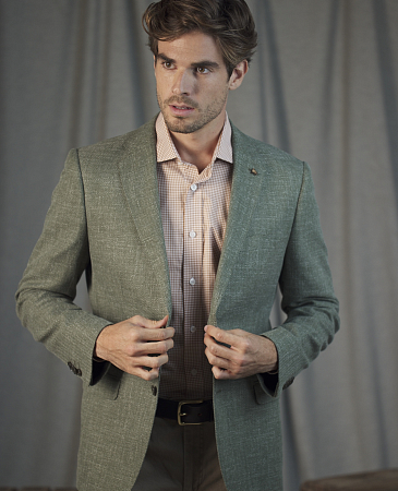 Magee 1866 Clady Cotton Blazer in Green