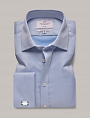 Hawes & Curtis Plain Blue Double Cuff 