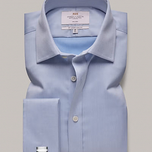3Картинка Hawes & Curtis Plain Blue Double Cuff 