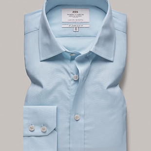 4Картинка Hawes & Curtis Plain Blue Single Cuff 