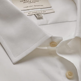 3Картинка Hawes & Curtis Plain White Single Cuff 